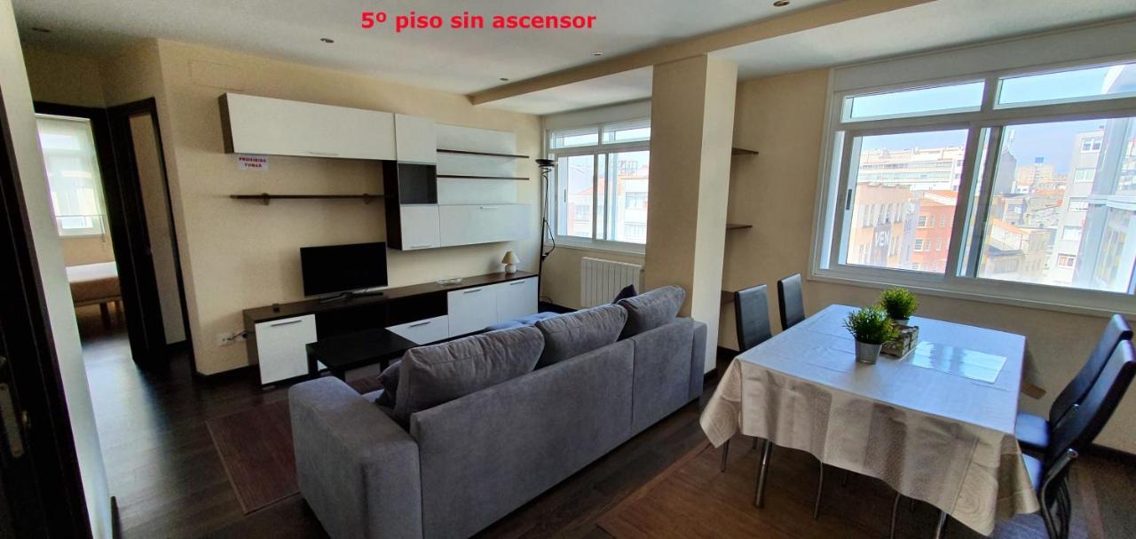 Coqueto Apartamento De 2 Habitaciones En Zona Estacion Tren A Coruña Exterior foto
