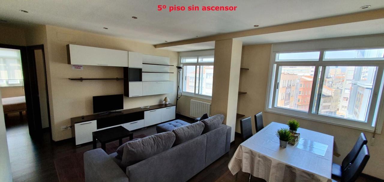 Coqueto Apartamento De 2 Habitaciones En Zona Estacion Tren A Coruña Exterior foto